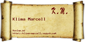 Klima Marcell névjegykártya